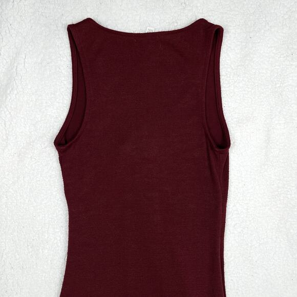 Leith Melange Wrap Ruched Dress Womens Size XS Red Dresses - Picture 8 of 16